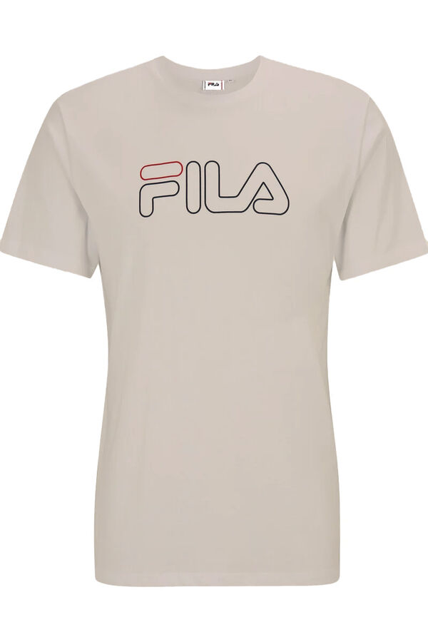 Fila Camiseta masculina de manga curta com gola redonda cru