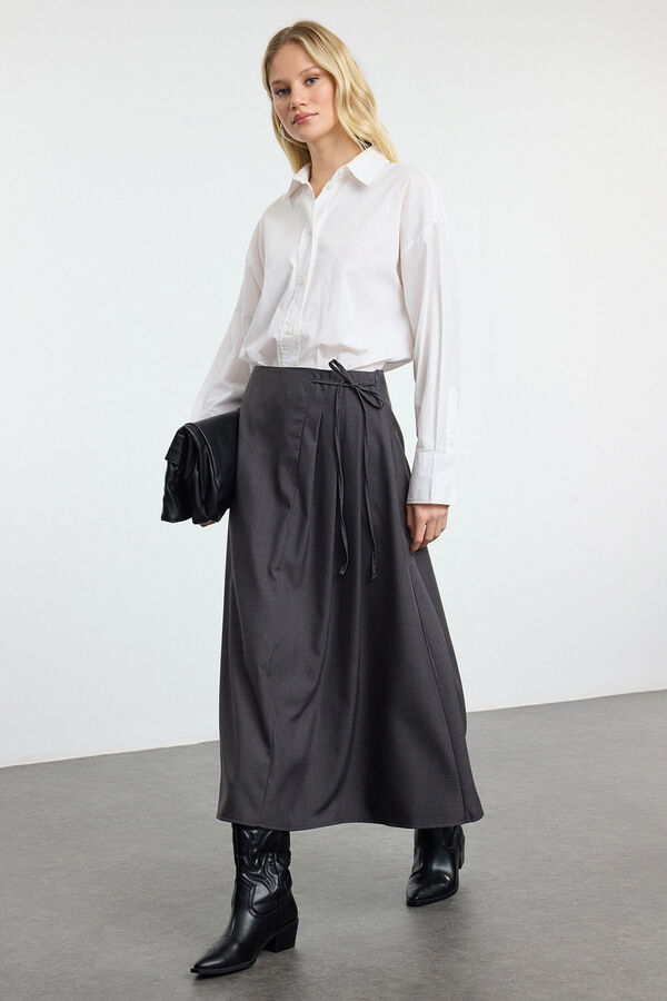 Trendyol Falda plisada gris