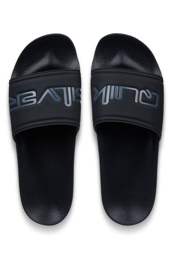 Quiksilver Chinelos com tira e logo preto