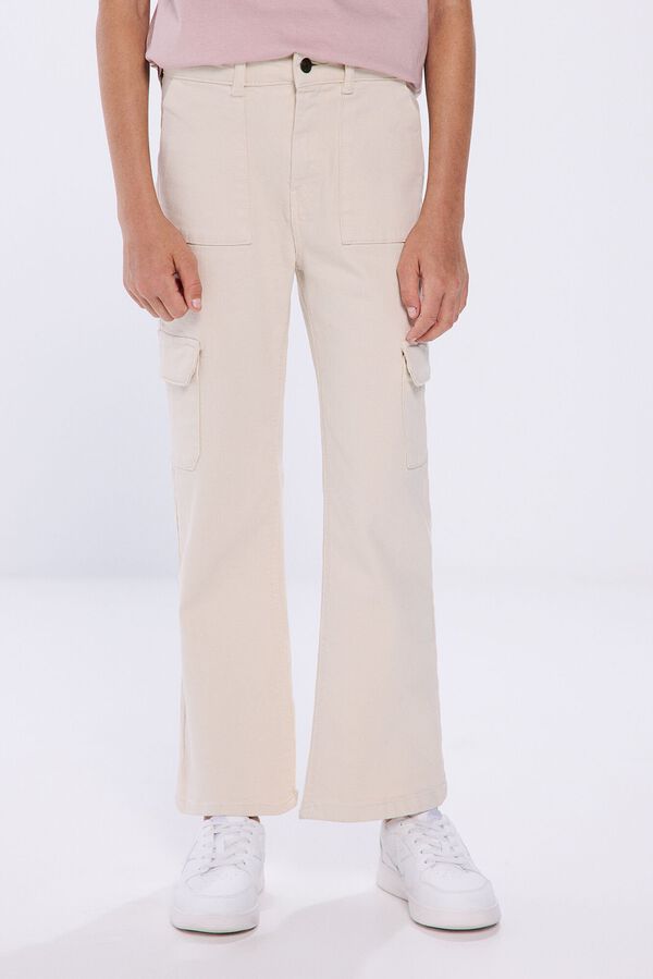 Springfield Kids Pantalón cargo flare niña beige