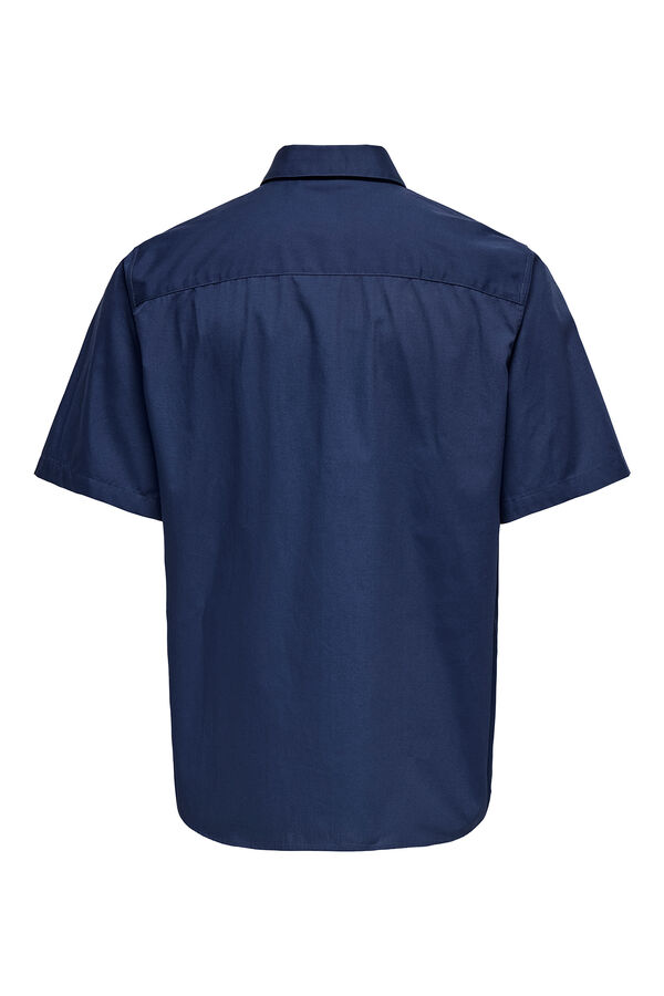 Only & Sons Camisa manga curta azul