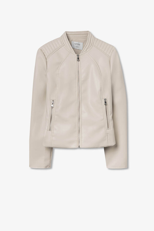 Tiffosi Chaqueta efecto piel tostado