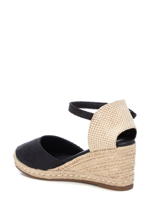 XTI Alpargatas de mulher com cunha tipo valenciana preto