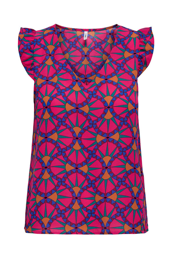 Only Regata de mangas regular fit rosa