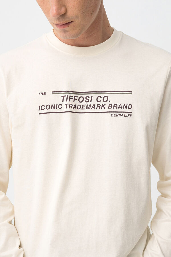 Tiffosi Camiseta de manga larga beige