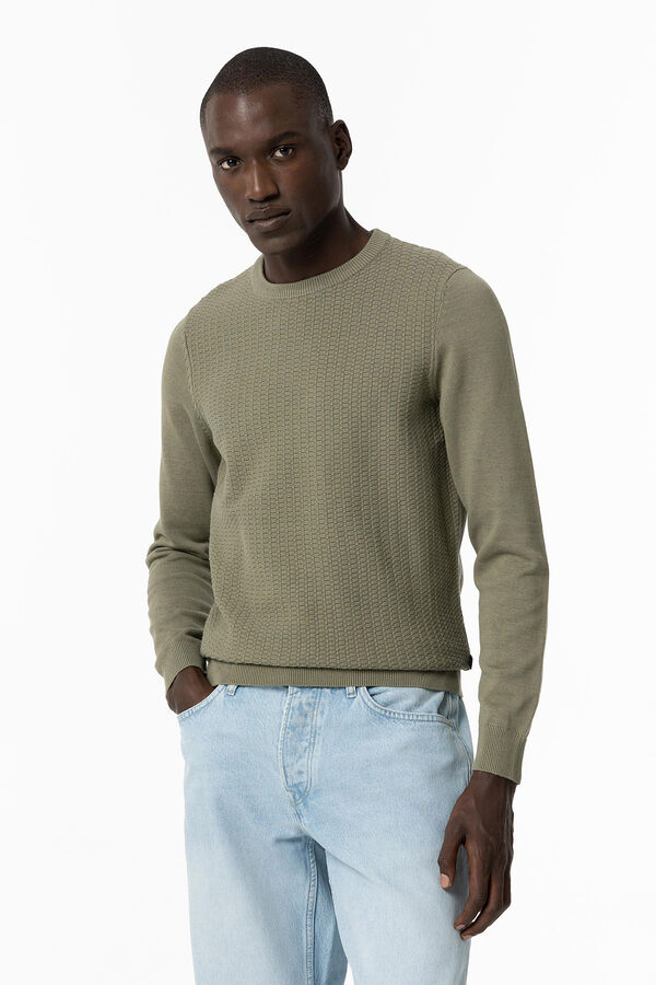 Tiffosi Jersey de Punto con Jacquard verde