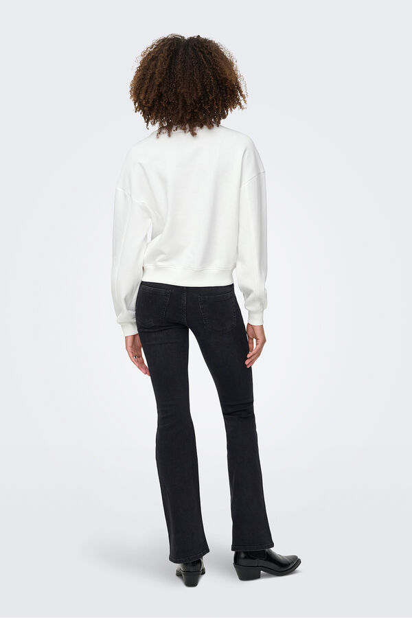 Only Sudadera dibujo frontal blanco