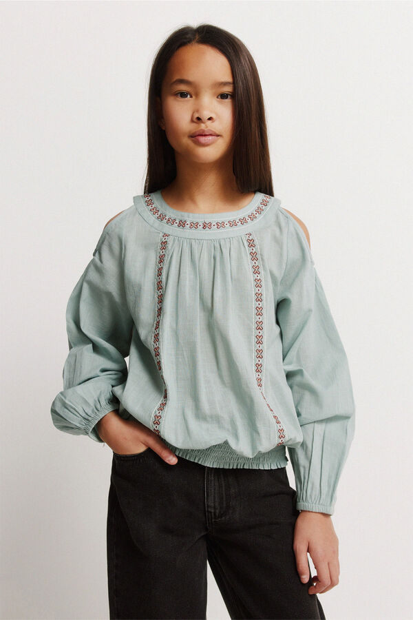 Springfield Kids Blusa com ombros cut out para menina verde