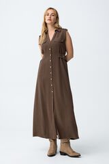 Tiffosi Vestido sin mangas marr&oacute;n