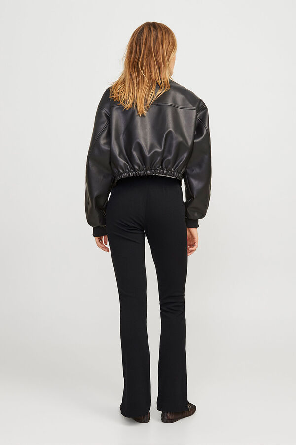 Jack & Jones Pantal&oacute;n flare tiro alto negro