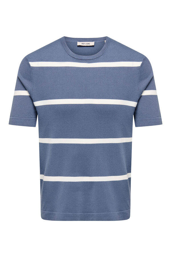 Only & Sons malha masculina de regular fit azul