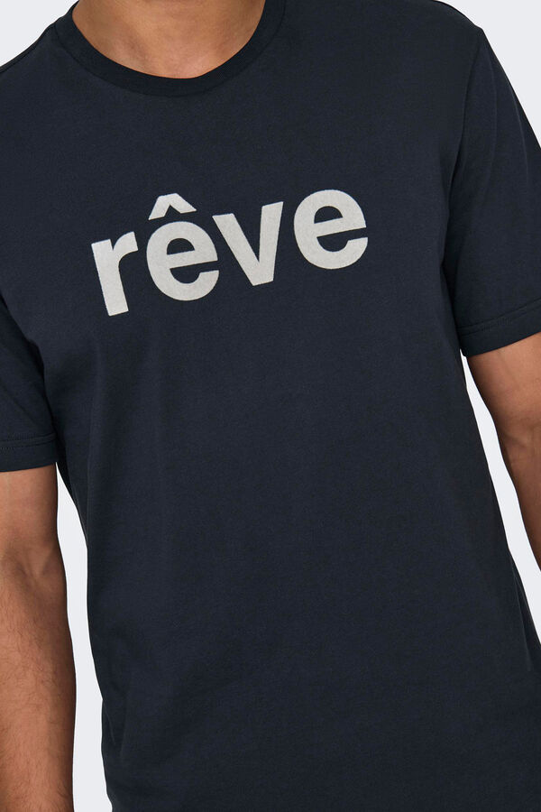 Only & Sons T-shirt b&aacute;sica preto