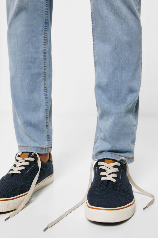 Springfield Jeans slim ultraleves de lavagem média-clara azul