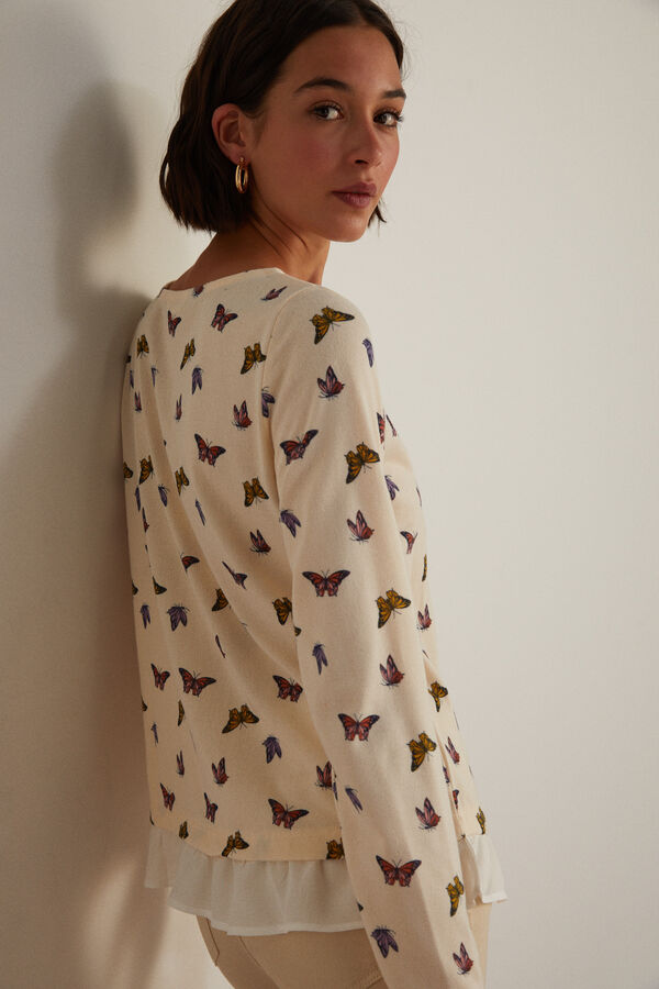 Springfield T-shirt Bimat&eacute;ria Estampada rosa