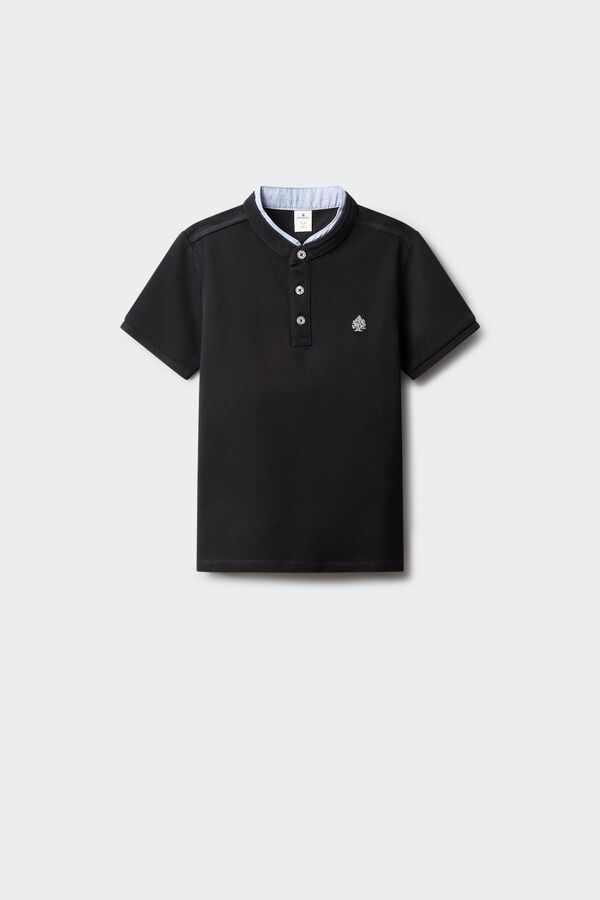 Springfield Kids Polo mao chambray ni&ntilde;o negro