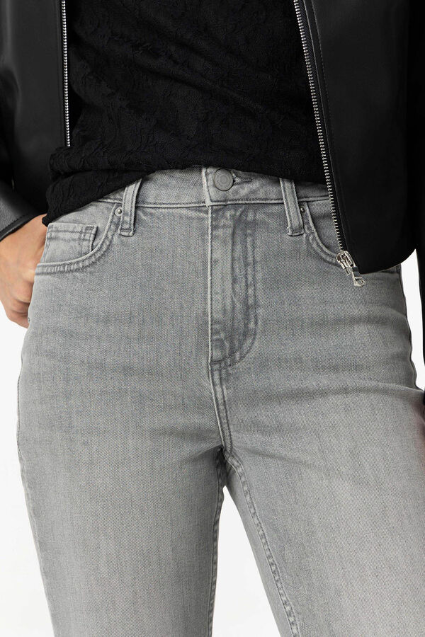 Tiffosi Jeans Megan cropped flare cinzento