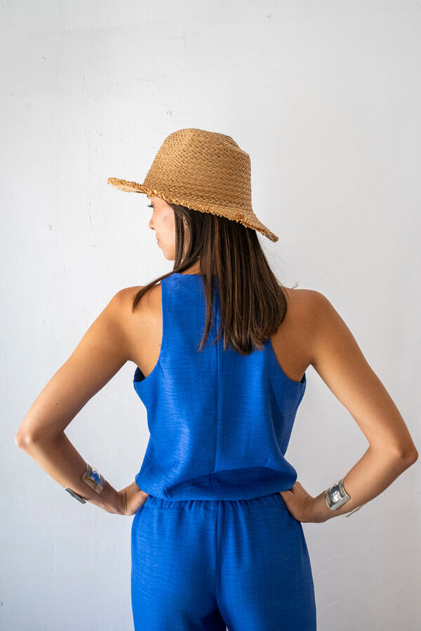 Cul Sac Chaleco cuello pico azul
