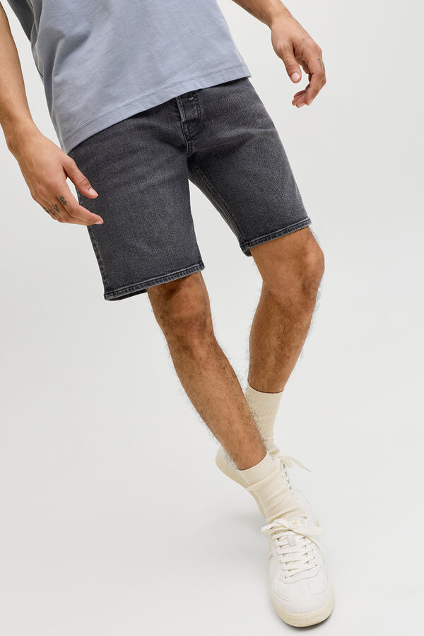 Jack & Jones Bermuda regular stone wash preto