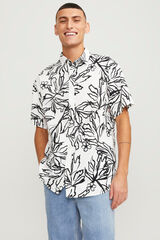 Jack & Jones Camisa estampada manga corta blanco
