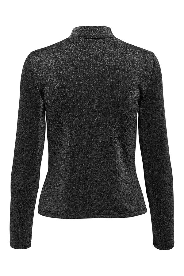 Springfield Top cuello alto glitter negro