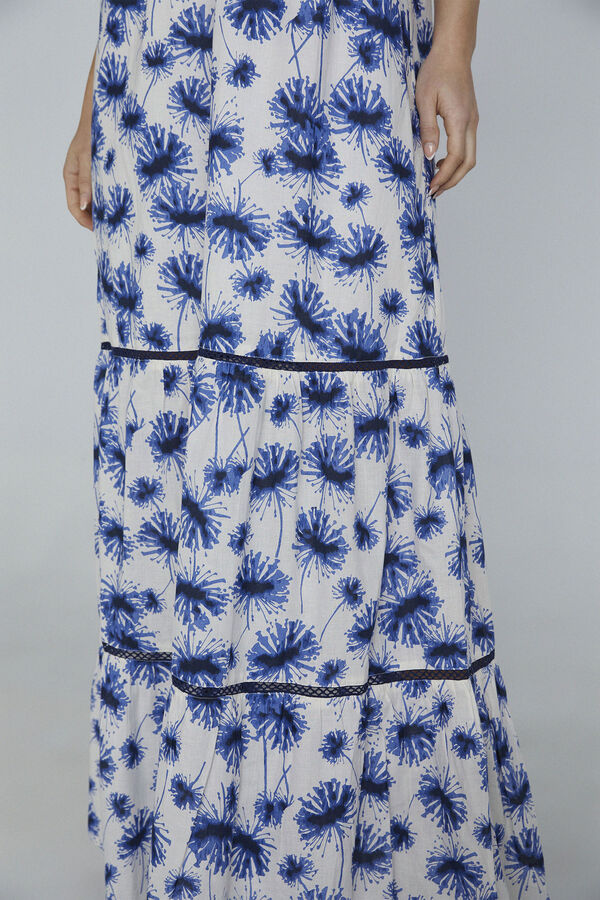 Only Vestido largo voluminoso blanco