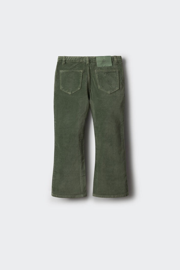 Springfield Kids Pantalon flare velour niña verde