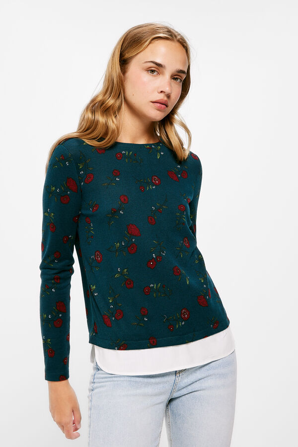 Springfield T-shirt Bimat&eacute;ria Estampada verde