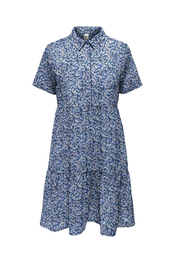 JDY Vestido curto camiseiro preto