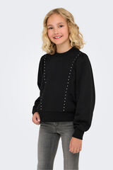 Only Girls Sweatshirt com brilhantes preto
