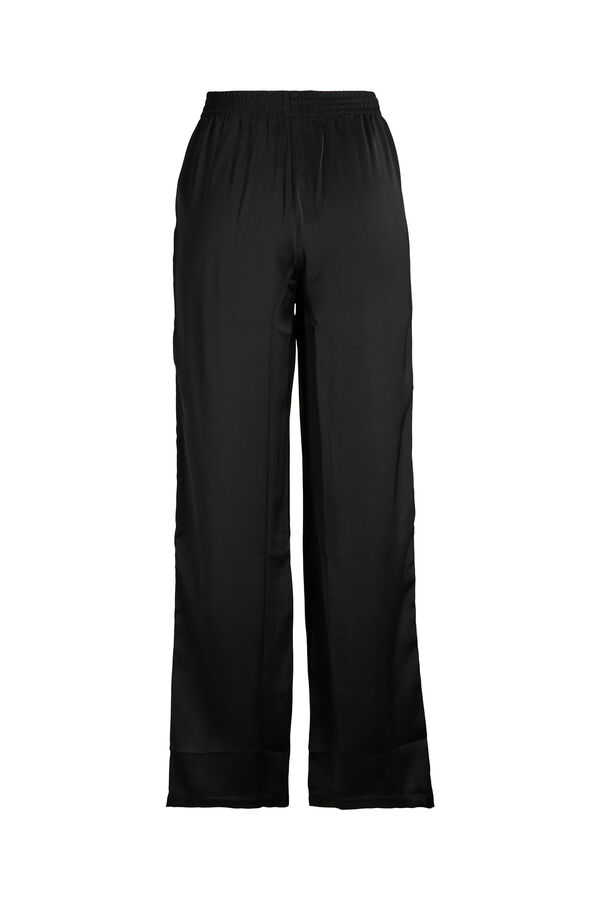 Springfield Pantalón satinado negro