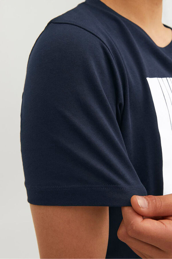 Jack & Jones Junior Camiseta regular fit estampada azul