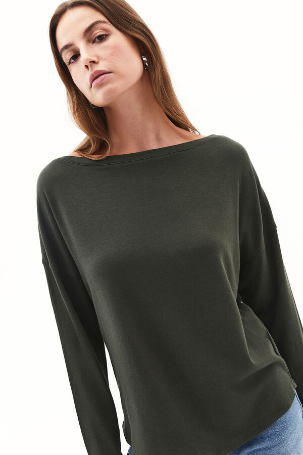 Oxxo Camisola gola alta Caqui escuro