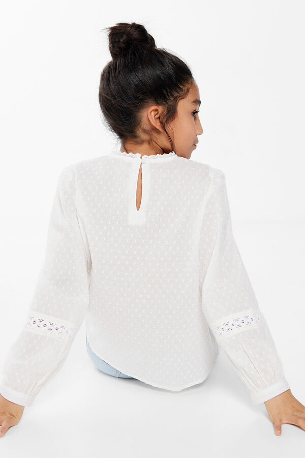 Springfield Kids Blusa plumeti ni&ntilde;a blanco
