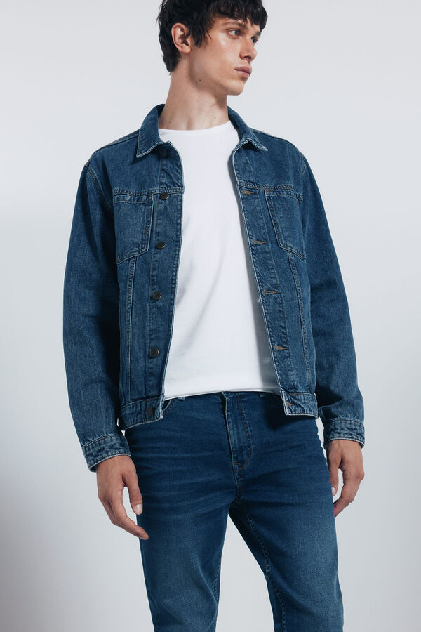 Springfield Cal&ccedil;a jeans skinny fit tingida azul