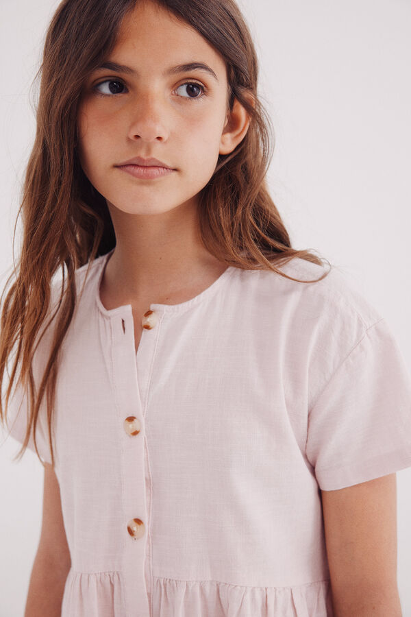 Springfield Kids Vestido manga curta menina rosa