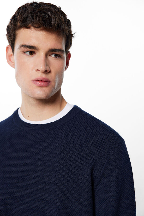 Springfield Camisola estrutura cor azul