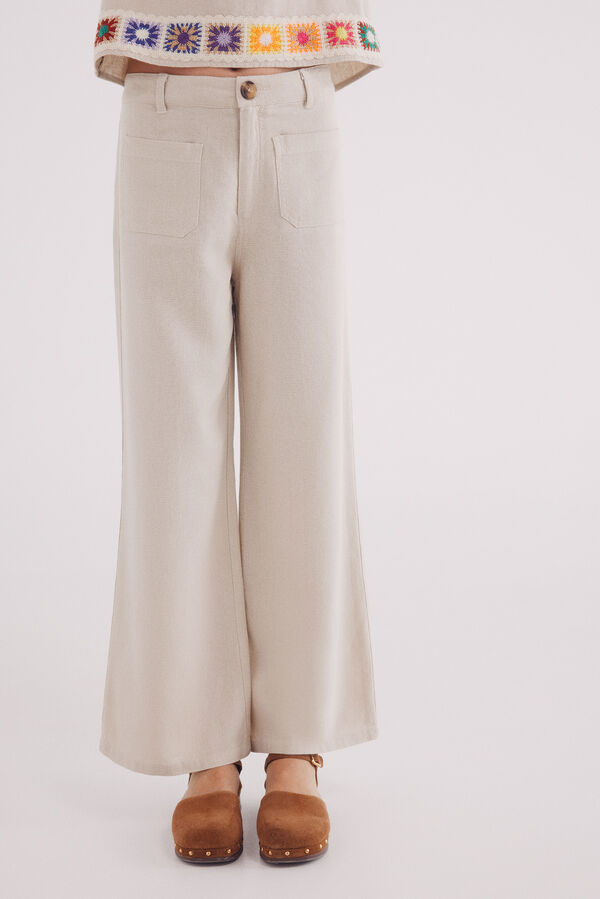 Springfield Kids Cal&ccedil;as linho menina branco