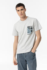 Tiffosi T-shirt estampada cinzento