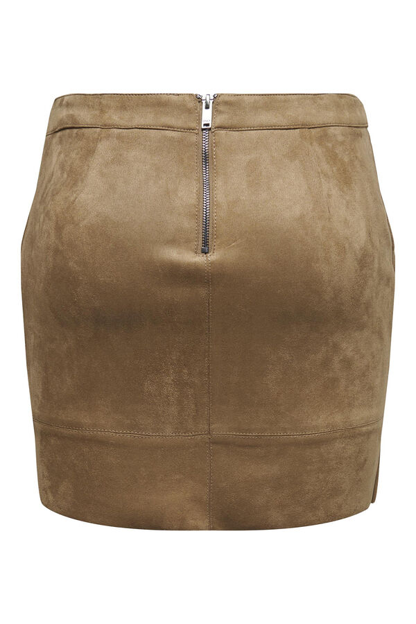 Only Saia curta camurça cru