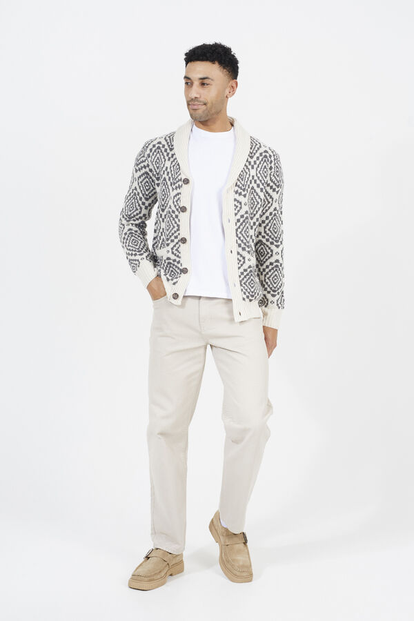 Brave Soul C&aacute;rdigan cierre de botones marfil