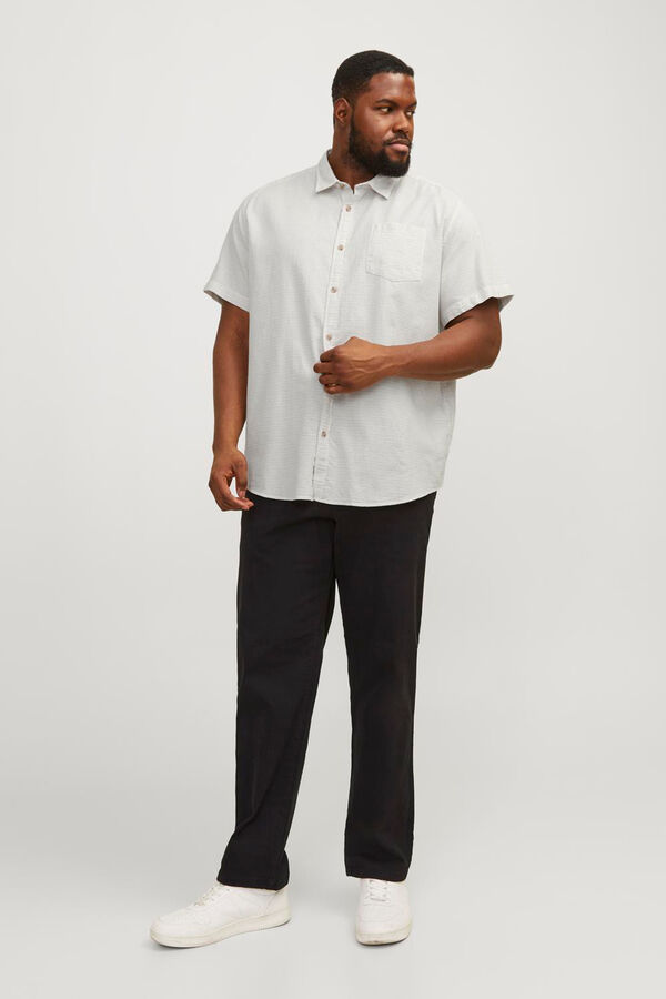 Jack & Jones PLUS Camisa com gola mao branco
