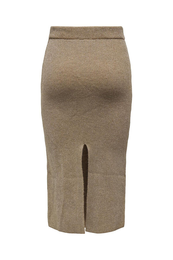 Only Falda midi de punto nude