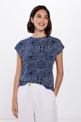 Springfield Camiseta Estampada azul