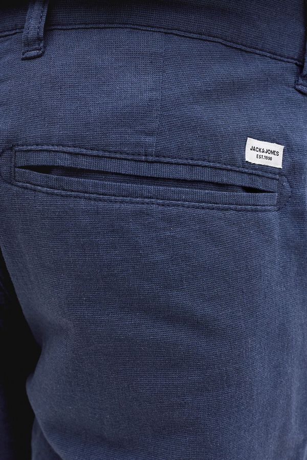 Jack & Jones Bermuda chino regular fit em linho azul