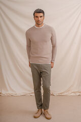 Celopman Jersey de malha estruturada  bege