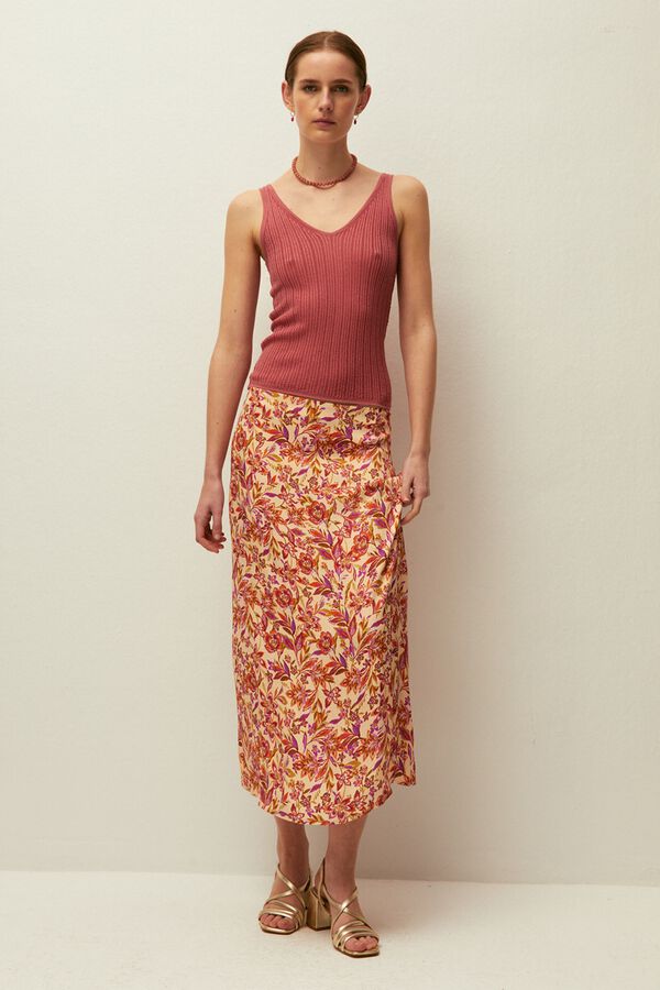 Systemaction Saia estampado floral branco