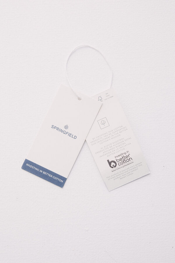 Springfield camisola estruturado com microlistras e regular fit azul