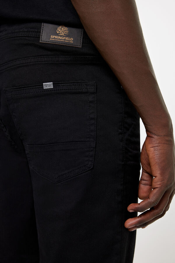 Springfield Pantal&oacute;n 5 bolsillos color skinny lavado negro