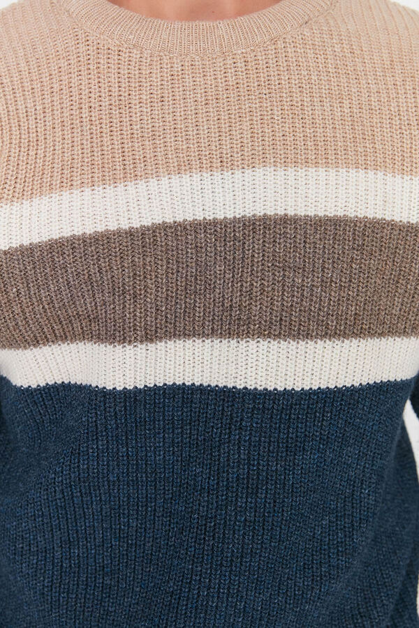 Trendyol Jersey estructura bicolor beige