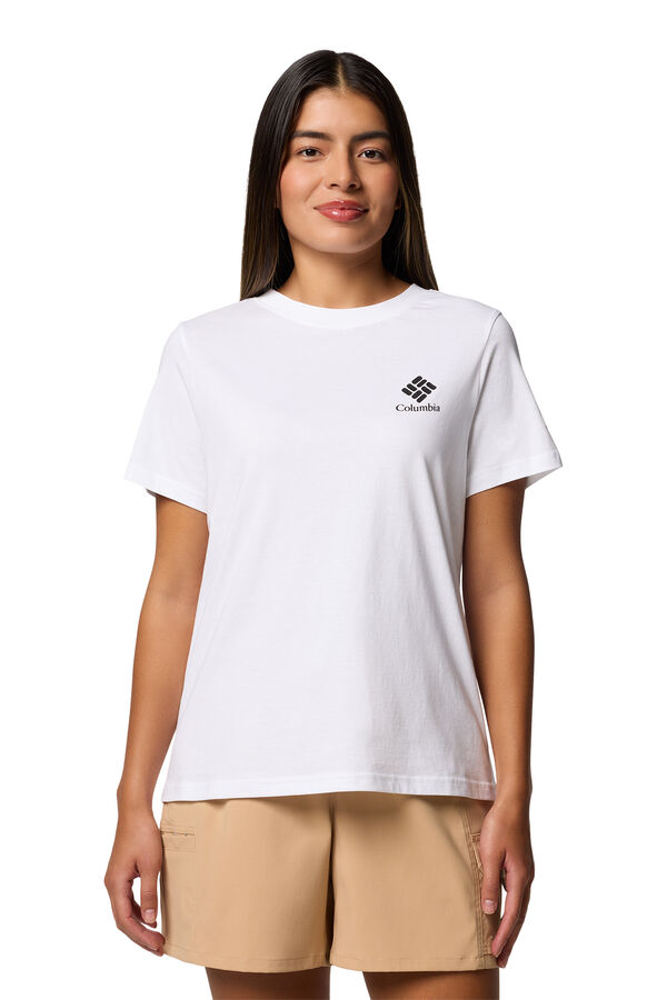 Columbia Camiseta feminina com estampado Rolling Bend™ da Columbia branco